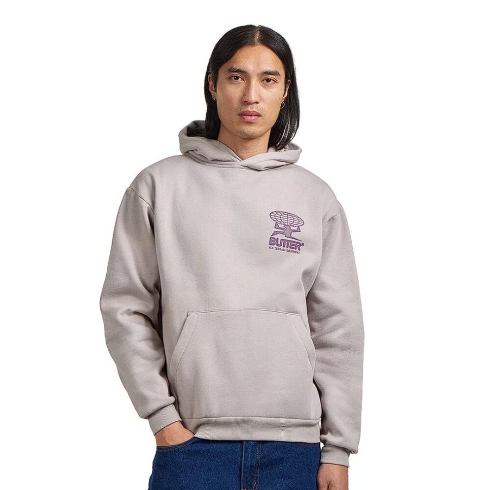 BUTTER GOODS Men's Terrain Pullover Hood In Cement